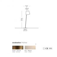 EXCENTRICA Bodenstehleuchte mit Textilschirm Abmessungen der Bodenstehleuchte.