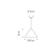 KONICA Design Pendelleuchte mit groem Schirm Abmessungen der Design Hngeleuchte.