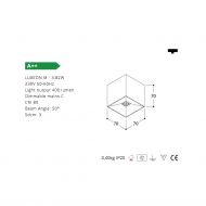 DICE LED Deckenspot dimmbar Abmessungen der LED Deckenspots DICE.