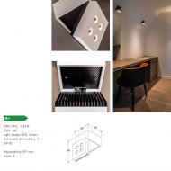 PANDORA Dimmbarer LED Spot fr schrge Wand Abmessung und Lumen des winkelbaren Deckenspots.