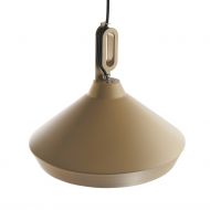 DRIYOS 1 Design Pendelleuchte 37 cm Design Hngeleuchte mit einstellbaren Kabel. Farbe Graubeige.