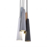 LEVI Lngliche Betonleuchte Beton-Pendel in Grau, Anthrazit u. Ocker