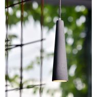 LEVI Lngliche Betonleuchte Pendellampe 1-flammig, konische Form.