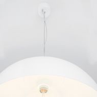 AMEDEO Halbkugel Pendelleuchte Wei glnzend oder matt Halbkugel Pendelleuchte aus Metall (Stahl) in Wei.