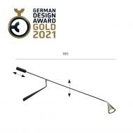 GORDON Wandleuchte mit langem Wandarm und beweglichem Schirm German Design Award 2021