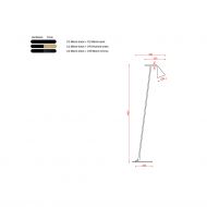 GORDON Italienische Stehleuchte mit beweglichem Schirm Abmessungen der verstellbaren Stehleuchte.