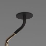 GORDON Italienische Deckenleuchte mit beweglichem Schirm Flacher Baldachin fr Anschluss unter Putz.