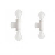 DUBL Nostalgische Wandhalterung aus Porzellan Weie Wandlampe aus Porzellan.