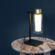 OSMAN Italienische Designleuchte Glas Messing Moderne elegante Design Tischleuchte.