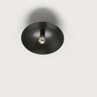 CERES Runde Deckenleuchte in Gold-antik Kleinere Deckenleuchte in Schwarz.