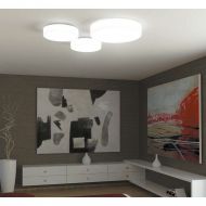 DIAMO Flat round ceiling light made of glass Flache, runde Deckenleuchte in 6 Gren.