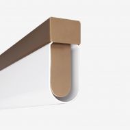 AULA LED line light Halterung der Linienleuchte in Bronzefarben.