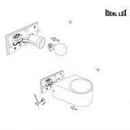 JINGEL wall light for outdoor use Ein Ausschnitt aus der Montageanleitung der Leuchte.