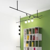 SUSPENDED SYSTEM Modulares Leuchtensystem mit vier verschiedenen Lichtquellen Design Lichtsystem mit dnnem Alupofil.