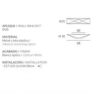 SUBRA Design Wandleuchte lnglich Abmessungen der spanischen Wandleuchte.