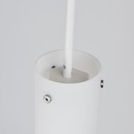 WANIA Zylindrische Glas-Pendelleuchte Schlichte Aufhngung aus Metall.