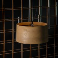 ISOLA Beton Hngeleuchte zylindrisch Der Beton-Lampenschirm in der Farbe Ocker.