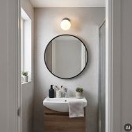NOOV Wandleuchte aus Porzellan IP54 Wandleuchte f�r kleines Bad.