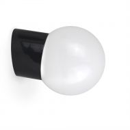 NOOV Wandleuchte aus Porzellan IP54 Kleine Porzellan-Wandleuchte mit weiem Kugelglas.