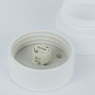 TIEGEL Kleine Deckenleuchte aus Porzellan IP54 Halterung aus Keramik in Wei.