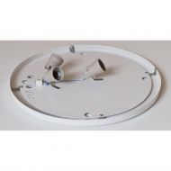 KARON Halbrunde Deckenleuchte aus Glas Halterung mit 3 E27 Fassungen aus Keramik.