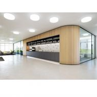 DIAMO LED Flache runde Deckenleuchte aus Glas Grundbeleuchtung fr Wartebereich.