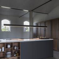 FLUO WIDE Narrow LED pendant light Lange Hngeleuchte Kchenzeile.