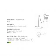 MAGNUS pendant light with long cable Spanische Designleuchte mit 3 m Kabel.