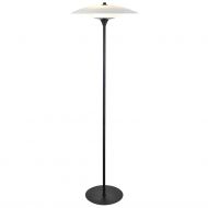 COLEEN Design Stehleuchte mit groem Glas Wohnzimmer Bodenstehlampe in Schwarz.