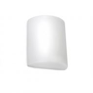 ANKE Halbrunde Wandleuchte mit geschlossenem Glas Wandlampe mit matt weiem Glas.