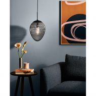 PINA Pendelleuchte mit Zapfen-Glasschirm Dekorative Leuchte mit Retro Akzent.