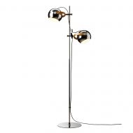 SERIO Skandinavische Design Stehleuchte 2-flammig Stehleuchte mit Doppelleselicht in Chrom