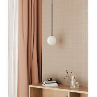 ZASA Pendelleuchte mit kleinem Kugelglas Moderne Ball-Hngeleuchte.