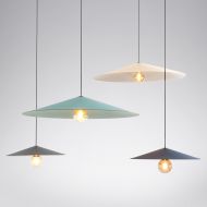 JEENA Moderne Pendelleuchte mit flachem Kegelschirm Moderne Pendelleuchte mit groem Kegelschirm.