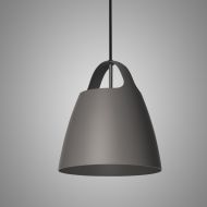 BELCANTO Farbige Metall-Pendelleuchte Leuchte in warme Grauton (Steeple gray).