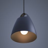 BELCANTO Farbige Metall-Pendelleuchte Leuchtmittel ist vollstndig verdeckt.