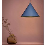 KONKO LIGHT Farbige Pendelleuchte in Kegelform Schlicht und Schn: Pendelleuchte in Indigo Blau.