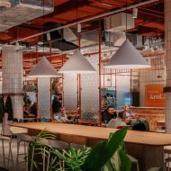 KONKO LIGHT Farbige Pendelleuchte in Kegelform Gro�e konische H�ngeleuchte - Restaurant.