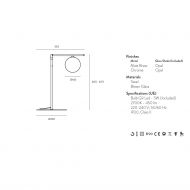 DAVOS Design Tischleuchte Abmessungen der spanischen Tischleuchte.