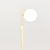 DAVOS Design Tischleuchte Kleiner, weier Kugelglas Lampenschirm  14 cm.