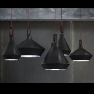 DRIYOS Pendelleuchte Blue Iron DRIYOS schwarz, Battsilber.