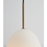 GILKA Nostalgische Pendelleuchte mit Opalglas Aufhngung in der Trendfarbe Messing.