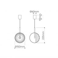 DARK & BRIGHT STAR Hochwertige Design Glasleuchte Abmessung grere Glas Pendelleuchte.