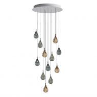 SOAP MINI Kleine hochwertige Glas-Leuchte Kaskaden Leuchten mit vielen Pendeln.