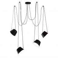 MAGNUS Modern pendant luminaire with 1 to 6 adjustable luminaires in matt lacquer finish Die Hngeleuchte mit 4 Pendeln.