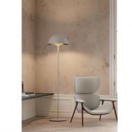 AMEDEO Desgin Bodenstehleuchte Design-Stehleuchte. Schirm Innenseite Blattgold.