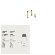 KASSY wall light with round ceramic shade Lngen der Wandhalterung.