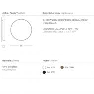 LOOLA Groe LED Deckenleuchte Abmessung der groen LED Leuchte.