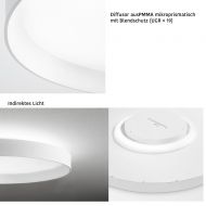 AUREA Moderne Deckenleuchte in Wei Detailansicht der Deckenleuchte.