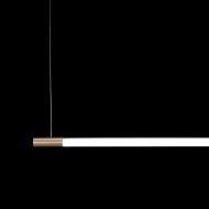 COSIMA Italienische Design Linienleuchte aus Messing Detail der Aufhngung aus Messing.